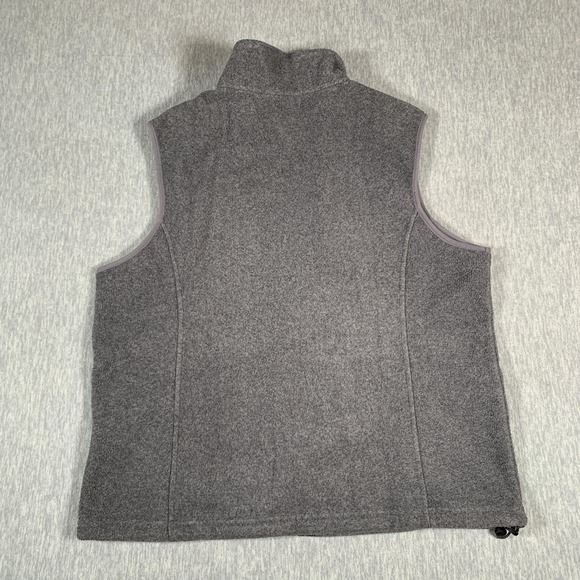 LL Bean Fleece Vest Mens Large Gray Full Zip Sleeveless Jacket Outdoors Hiking - Picture 9 of 10